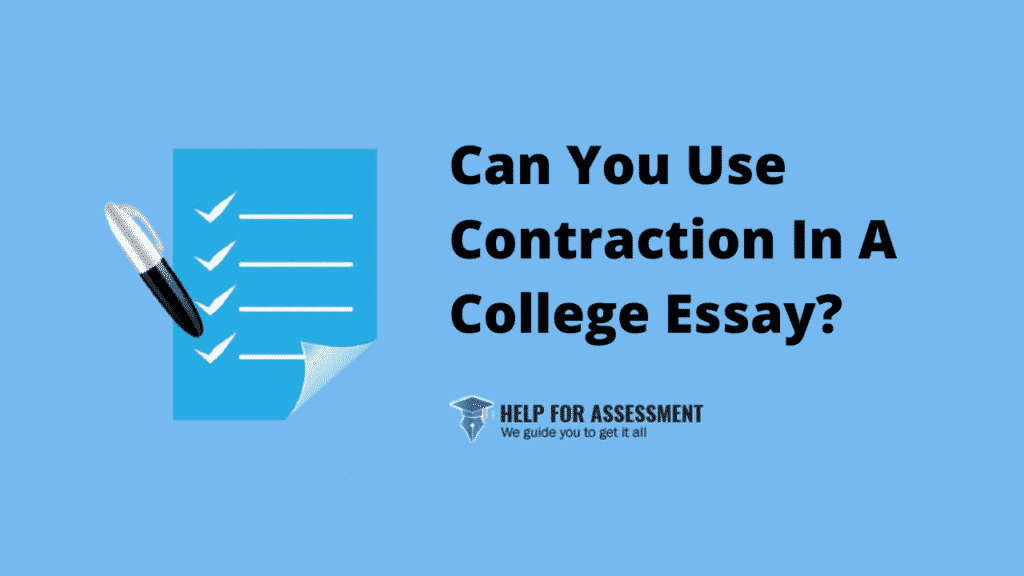 using contractions in college essays