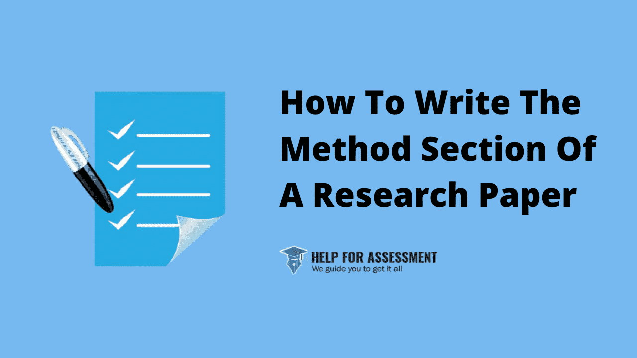 how to write methods section for research paper